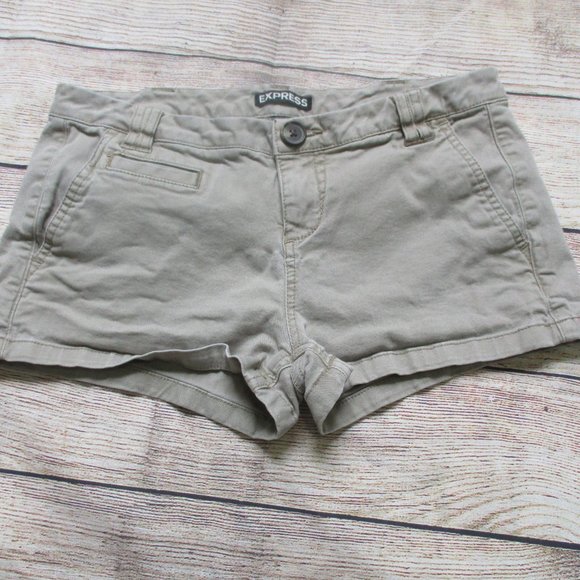 Express Khaki Shorts Size 0 - Picture 2 of 10